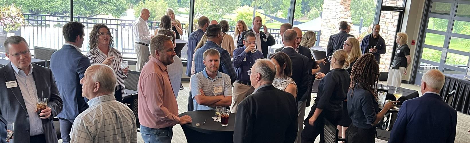 People at a networking event