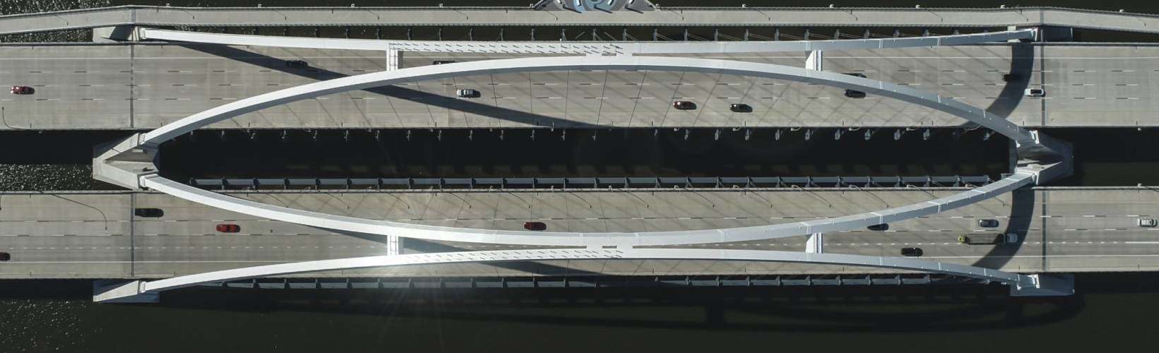 I-74 Bridge Overhead Aerial