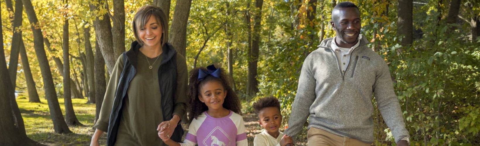 Family hiking